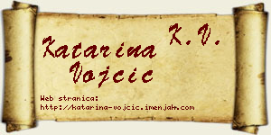 Katarina Vojčić vizit kartica
